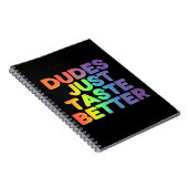 Carnet Les mecs goûtent mieux Gay pride arc-en-ciel LGBTQ (Côté Droit)