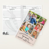 Carnet Les meilleures recettes de grand-mère Cookbook 6 P (À l'intérieur)