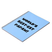 Carnet Les meilleurs cadeaux Papaw du monde de Black Text (Côté gauche)