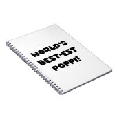 Carnet Les meilleurs cadeaux Poppi Black Text du monde (Côté Droit)
