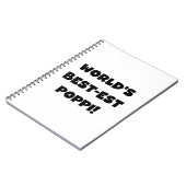 Carnet Les meilleurs cadeaux Poppi Black Text du monde (Côté gauche)