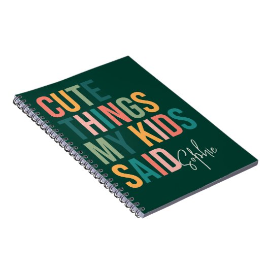 Carnet Les mignonnes choses que mes enfants ont dit - Un  (Côté Droit)