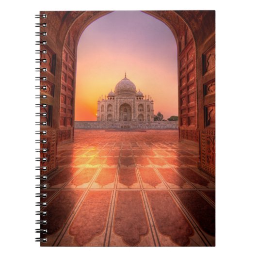 Carnet Les monuments | Taj Mahal, Inde au coucher du sole (Devant)