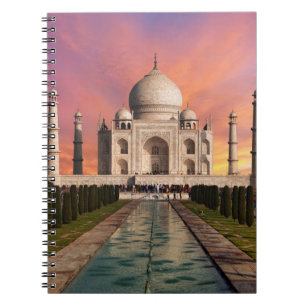 Carnet Les monuments   Vue colorée du Taj Mahal