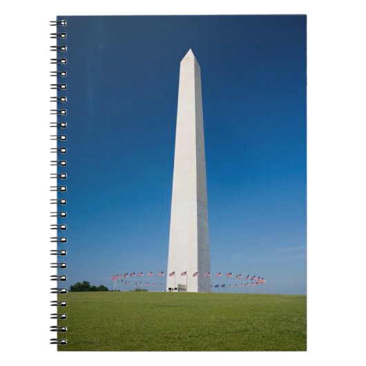 Carnet Les monuments | Washington Monument avec drapeaux (Devant)