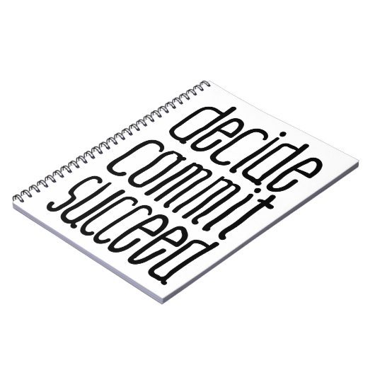 Carnet Les mots de motivation décident commettent (Côté gauche)