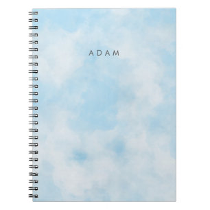 Carnet Les nuages Abstraits Pastel Blue Sky Personnalisen