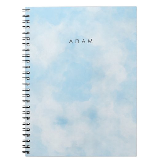 Carnet Les nuages Abstraits Pastel Blue Sky Personnalisen (Devant)