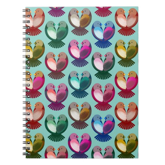 Carnet Les oiseaux de Saint Valentin en amour (Devant)