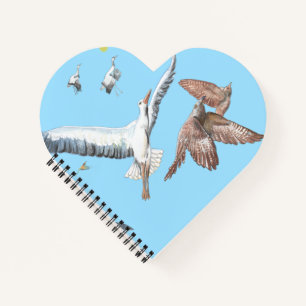 Carnet Les oiseaux migrateurs qui suivent leurs vols en f