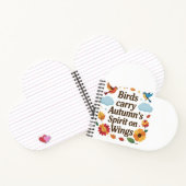 Carnet Les oiseaux portent l’esprit d’automne sur les ail (Intérieur)