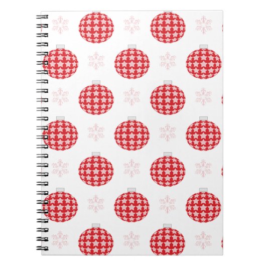 Carnet Les ornements de Noël rouges (Devant)