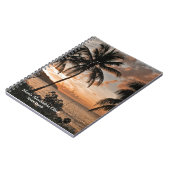Carnet Les palmiers Tropical Sunset Beach Personnalisent (Côté gauche)