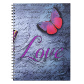 Carnet Les papillons aiment le bleu (Devant)