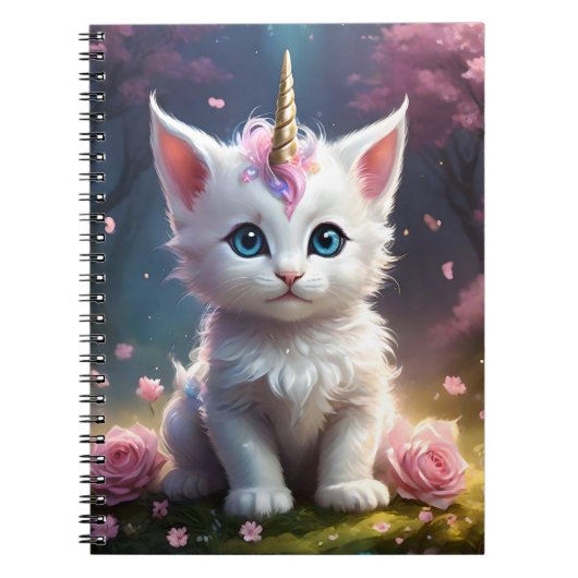 Carnet "Les pattes étincelantes : Le chaton Unicorn Encha (Devant)