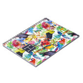 Carnet Les perroquets colorés d'aquarelle | ajoutent (Côté gauche)