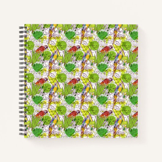 Carnet Les perroquets tropicaux (Devant)