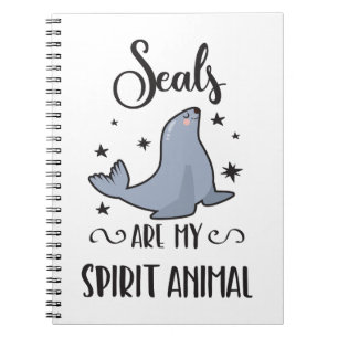 Carnet Les phoques sont mon esprit animal mignon amoureux