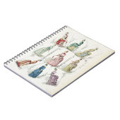 Carnet Les plus défuntes modes de Paris, robes de neuf (Côté gauche)