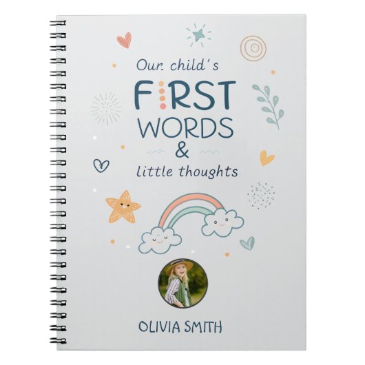 Carnet Les premiers mots et petites pensées de notre enfa (Devant)