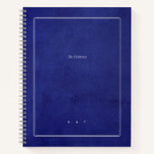 Carnet Les Preuves | Cuir Indigo et Érudit Argent (Devant)