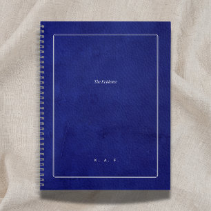 Carnet Les Preuves Cuir Indigo et Érudit Argent