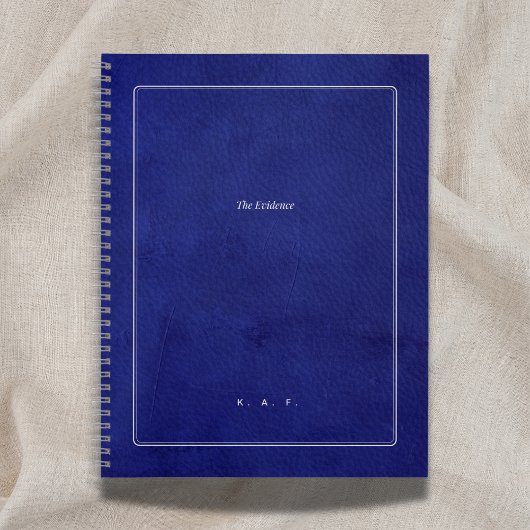 Carnet Les Preuves | Cuir Indigo et Érudit Argent