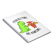 Carnet Les Puns Ptéro-Bles Sont Rawrsome Dinosaure Pun Di (Côté Droit)