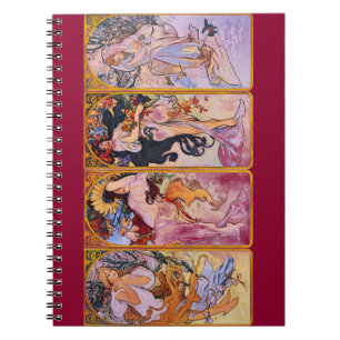 Carnet Les Quatre Saisons Art Nouveau