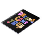 Carnet les rêves deviennent réalité Fleur rétro Hippie Gr (Côté gauche)