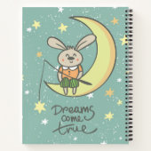 Carnet Les rêves deviennent réalité | Lapin sur la Lune (Dos)