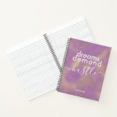 Carnet Les rêves exigent un nom personnalisé énorme (Intérieur)