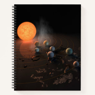 Carnet Les Sept Planètes De Trappist-1 En Orbite Autour D