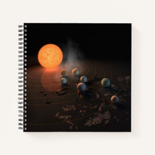 Carnet Les Sept Planètes De Trappist-1 En Orbite Autour D