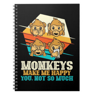 Carnet Les singes Me Rendent Heureux
