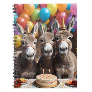 Carnet Les Triplés D'Âne Fêtent Leur Anniversaire,