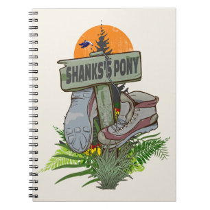 Carnet Les vieilles bottes de randonnée de poney de Shank