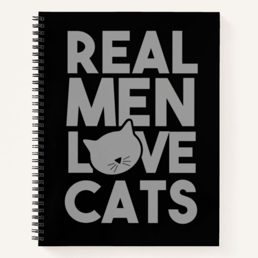 Carnet Les vrais hommes aiment les chats (Devant)
