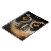 Carnet Les yeux dorés d'une chouette spectaculaire (Côté gauche)