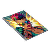 Carnet Lesbienne LGBT Mohawk Uppercut Pop Art (Côté Droit)