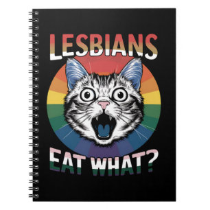 Carnet Lesbiennes mangent quoi humour de chat drapeau de