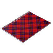 Carnet Leslie tartan rouge bleu violet plaid (Côté gauche)