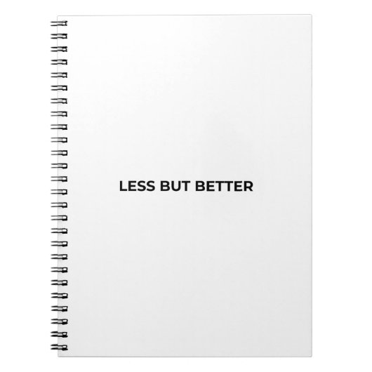Carnet Less But Better Minimalist Typographic (Devant)