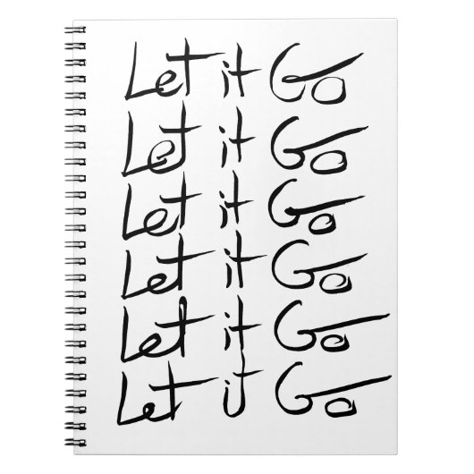 Carnet Let it GO! Motivational calligraphy quote (Devant)