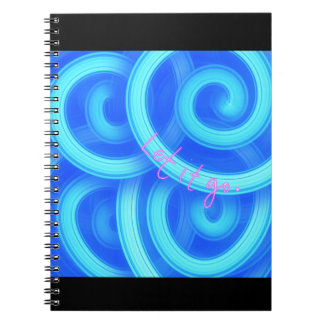 Carnet Let It Go Notebook – Royal Blue Swirl Aesthetic Jo