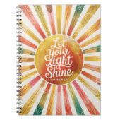 Carnet Let your light shine, Christian faith notebook  (Devant)