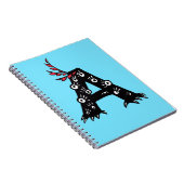 Carnet Letter A Initial Funny Cute Monster Kids (Côté Droit)