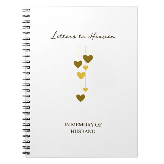 Carnet Letters to Heaven – In Memory Of Husband Custom (Devant)