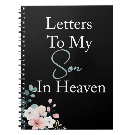 Carnet Letters To My Son In Heaven Noir Notebook (Devant)