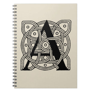 Carnet Lettre A Monogramme Impression de nœud celtique vi